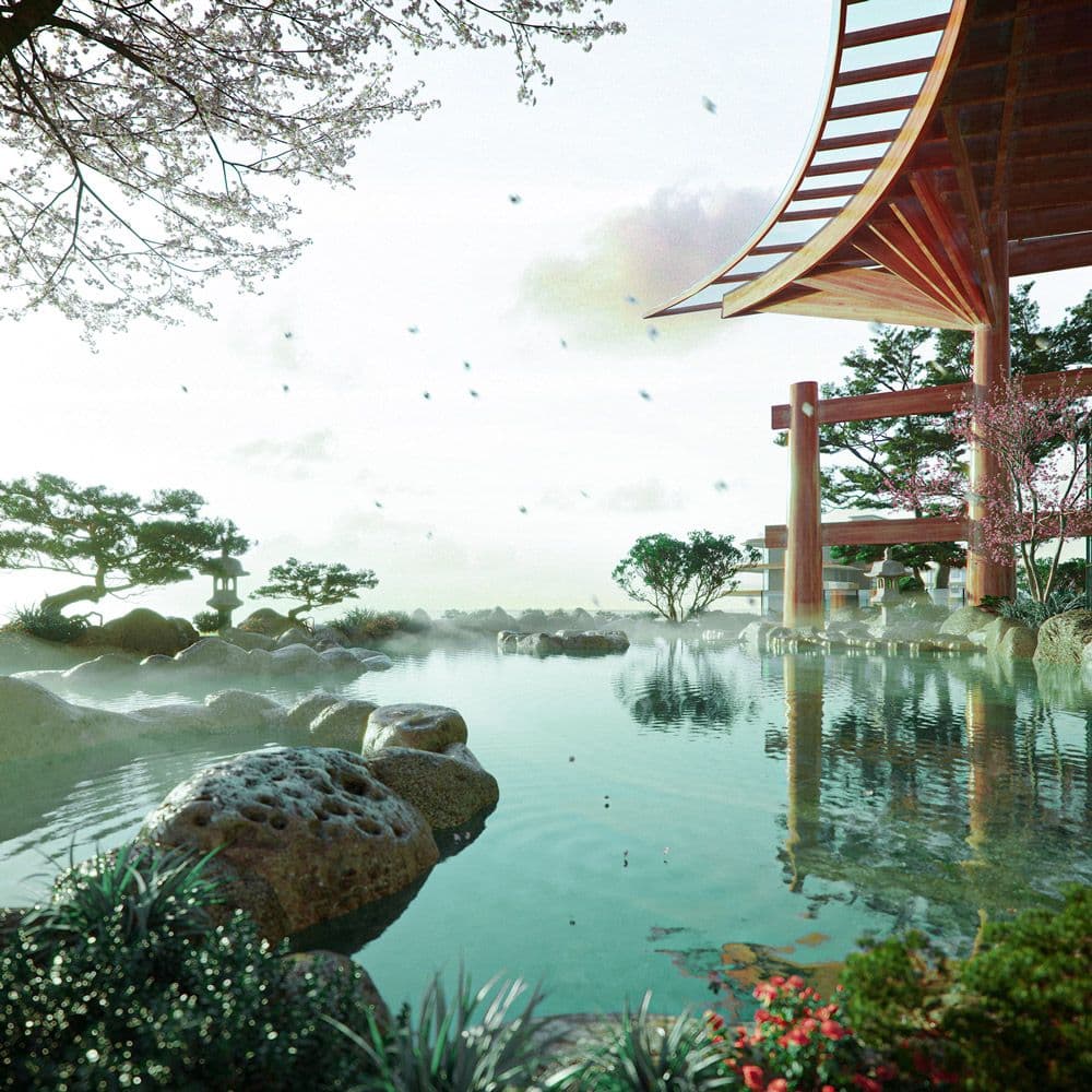 Review tiện ích khu tổ hợp Swanlake Onsen Landmark tại Ecopark