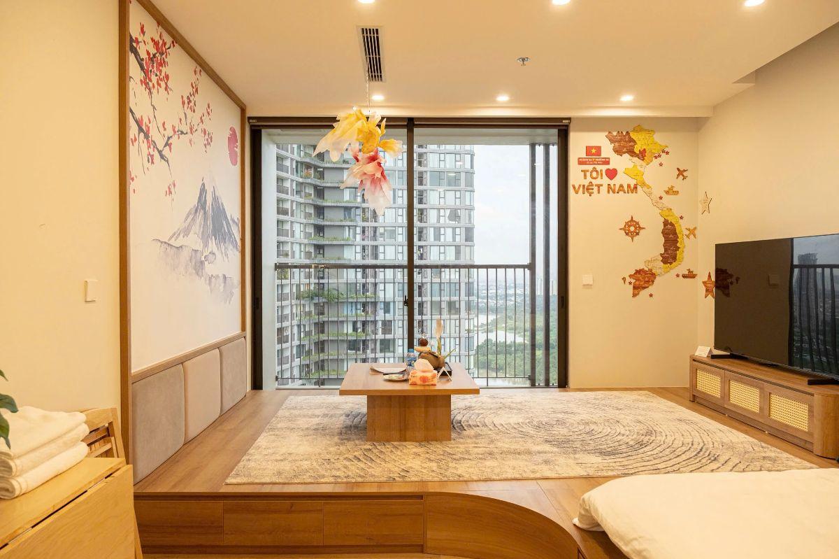 Căn studio Onsen view Hồ Thiên Nga phong cách Nhật Bản